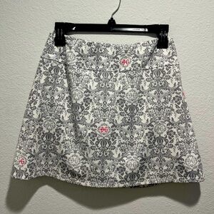 FORAY GOLF Gray and White Patterned Mini Skirt